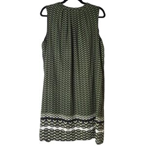 SUZY SHIER BLACK GREEN WHITE PRINT DRESS SIZE XL
